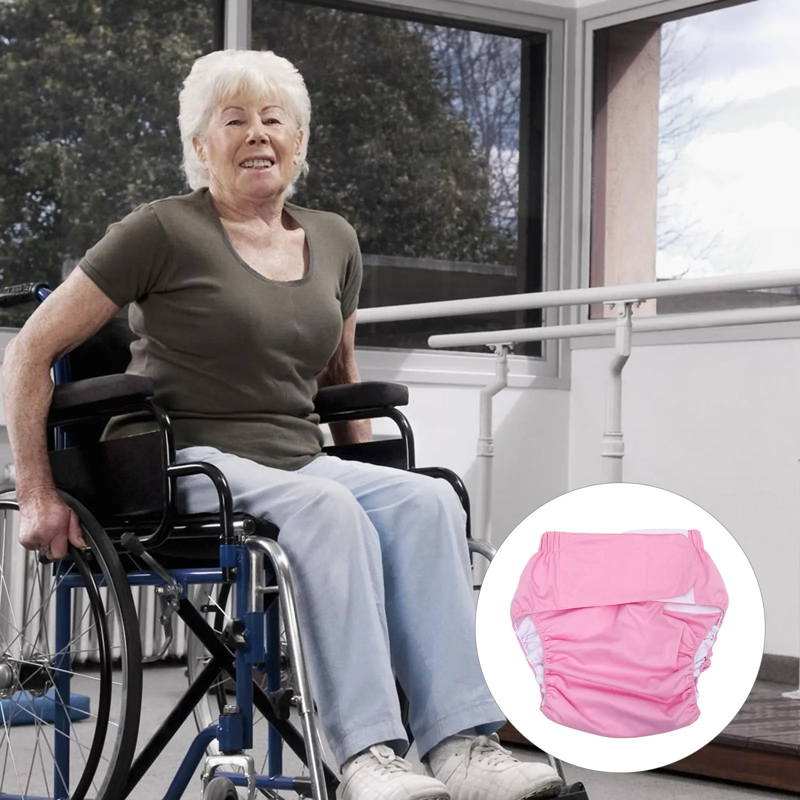 1 個防水布おむつ調節可能な通気性吸収性漏れ防止大人用高齢者布おむつ