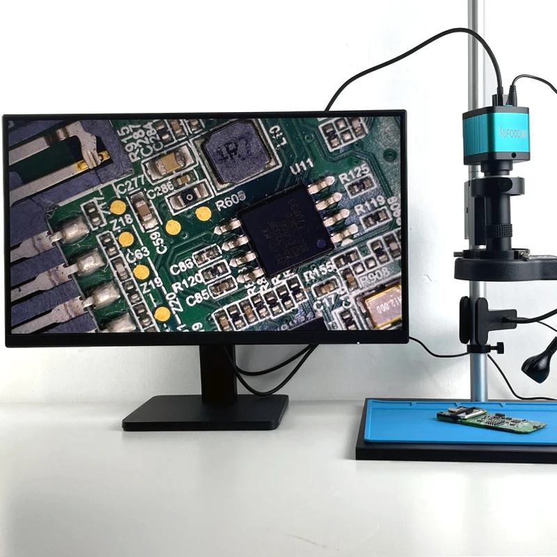 48MP 4K 60FPS HDMI USB Video Industriale Microscopio Microscopio Digitale Fotocamera 130X Zoom C Obiettivo di Montaggio Per La Riparazione Del Telefono di Saldatura