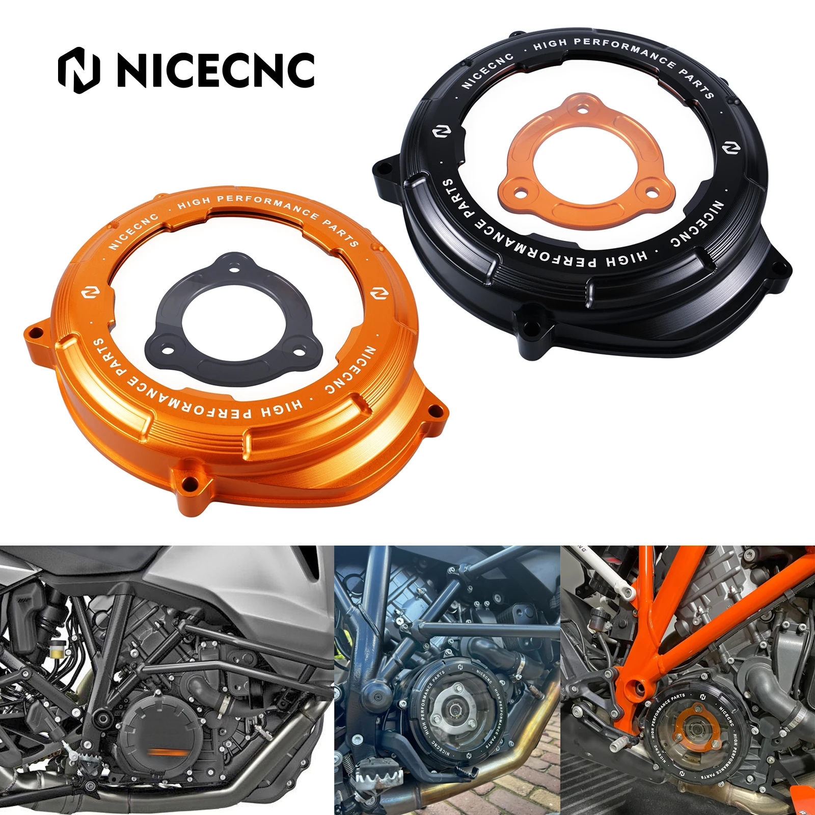 

For 14-24 KTM 1290 Super Duke R/GT/EVO Transparent Engine Clutch Cover for KTM 1290 Super Adventure R S T 1290 SAR SAS SAT 17-24