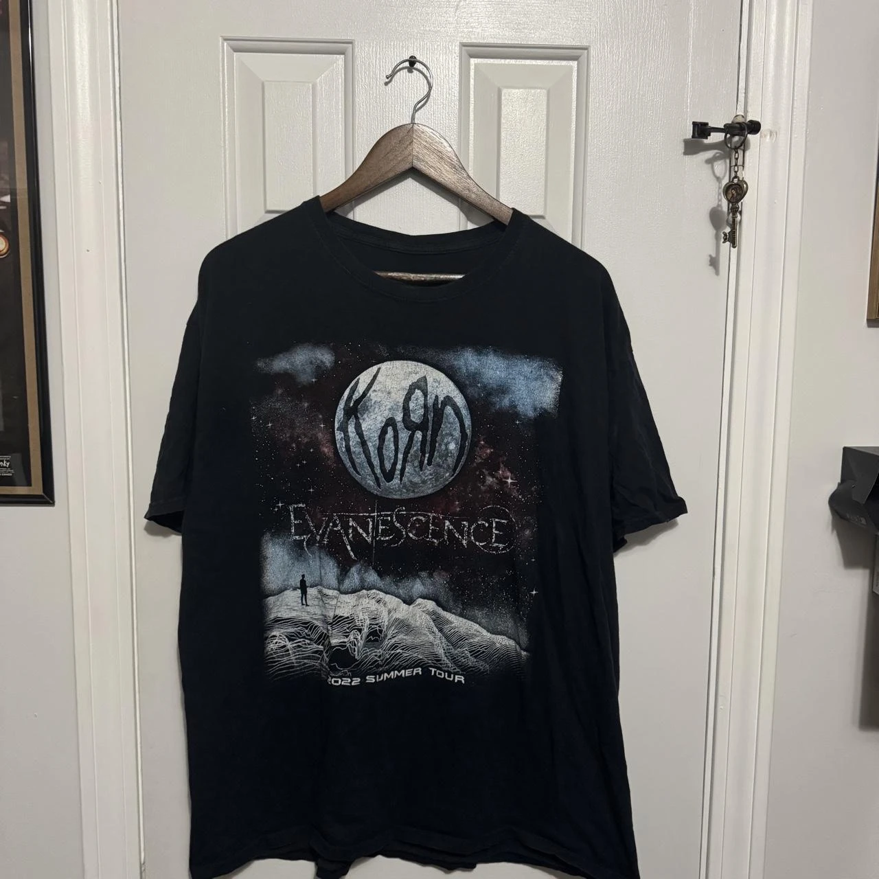 Korn Follow The Leader Cotton Printed T-Shirt Double-Sided Metal Band Tee Men's and Women's Oversize Couple Tee Tops