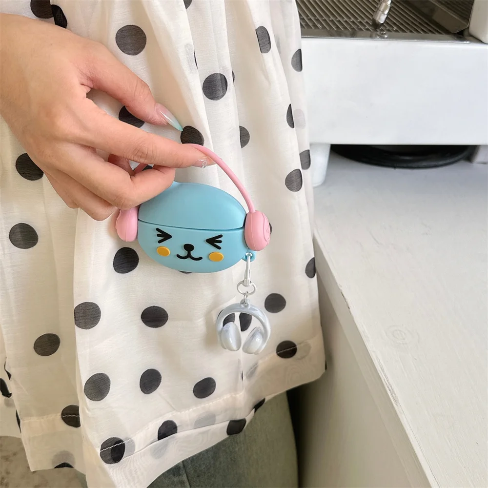 

Cute cartoon 3D headphone protective case for AirPods Pro 2 4 AirPods 4 3 2 1 cover charm Earphone case shockproof cover For Pro