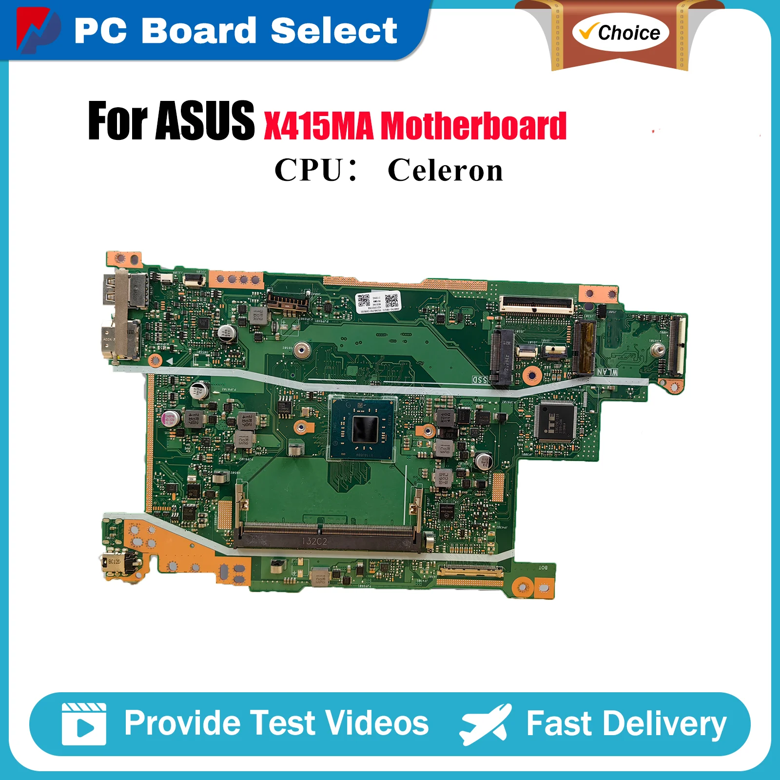 

X415MA Материнская плата для ноутбука ASUS VivoBook X415M X415MA Материнская плата для ноутбука с процессором Celeron 100% тестирование ОК быстрая доставка stk