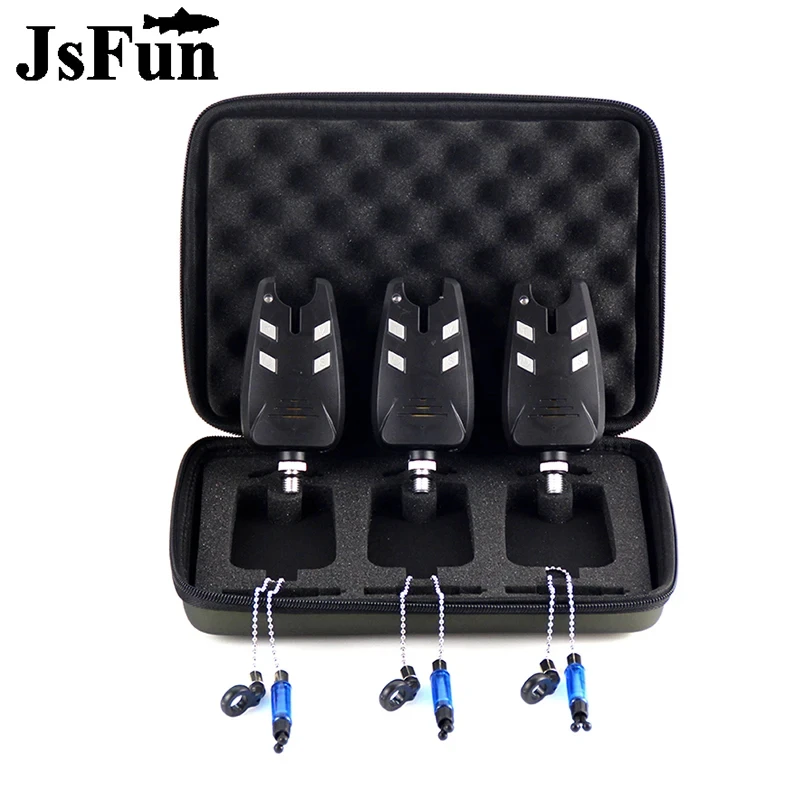 JSFUN Alarma de mordida para pesca de carpa con estuche y soporte