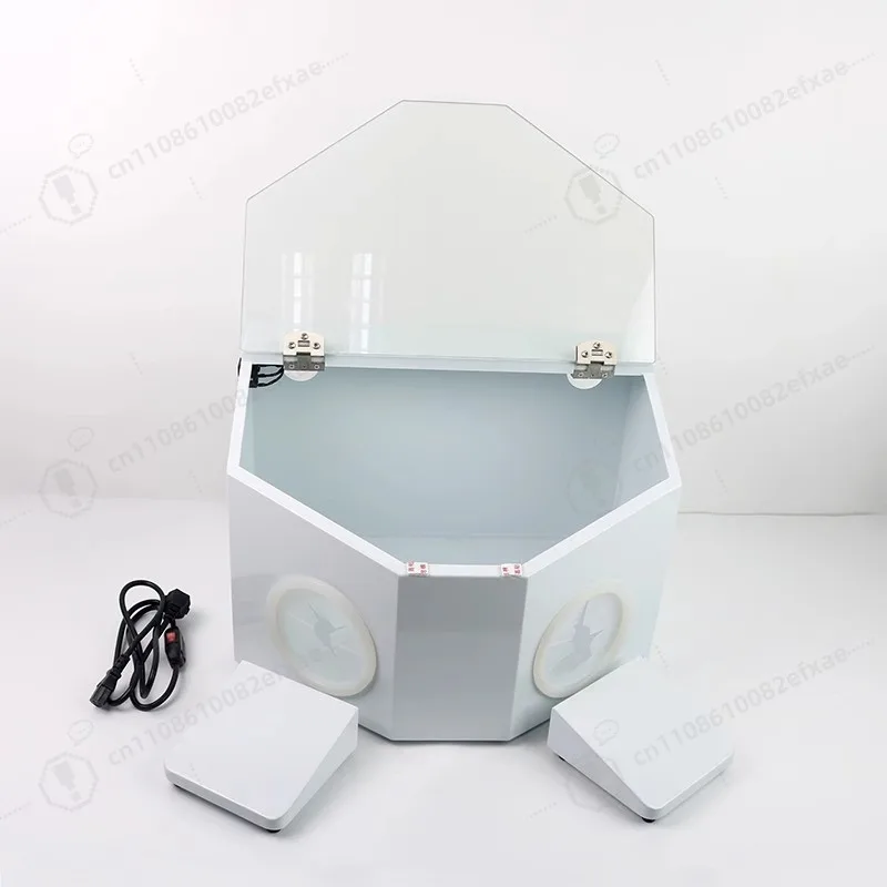 Dental Lab Dust‑Proof Sandblasting Cabinet, Alumina Sandblasting Dust Cover Box for Denture Polishing Processing Equipment