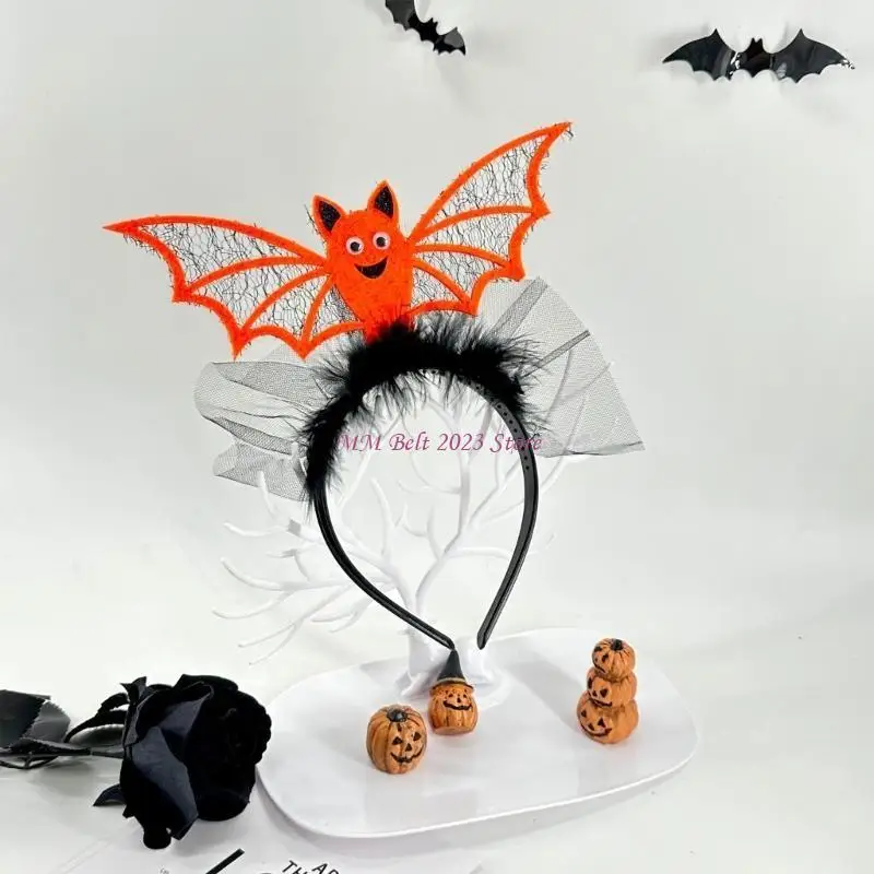 49ME – bandeau en forme d'aile chauve-souris pour enfants adultes, bandeau pour femmes, SPA, cerceau pour cheveux, prise
