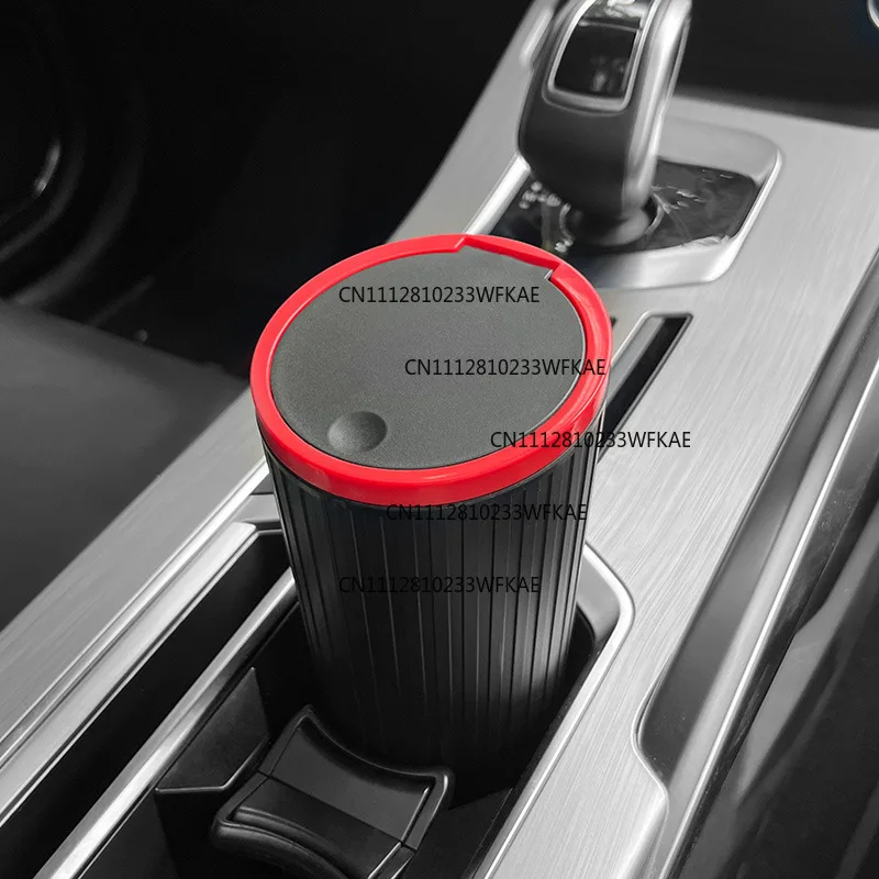 Car trash can, multi-functional storage supplies in the car, waterproof car cup type trash can with lid