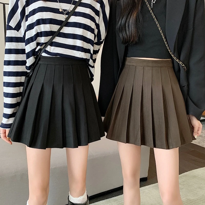 

Юбка трапециевидной формы больших размеров, плиссированная женская юбка с высокой талией, осенний сезон, новая утягивающая юбка