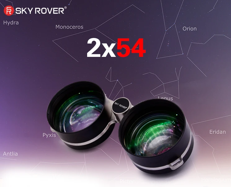 SKY ROVER 2x54 Konstellations-Fernglas FMC Ultraweitwinkel-Opernglas für Astronomische Beobachtung mit UHC-Filtern für Scharfe Sternbeobachtung – Detail 2