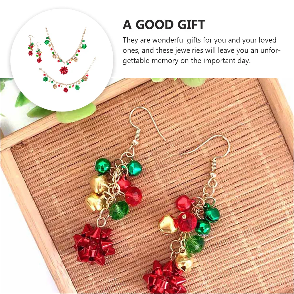 

for Christmas Decorative Pendants Flower Necklace Gift Jewelry Party Accessories Ear Ornament