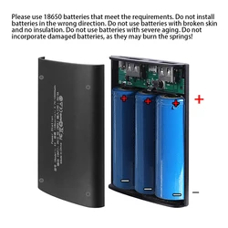 Portable 3.7V 3 Slots 18650 Battery Box Free Welding Charger Storage Box DIY Power Bank Case Shell Fast Charging Batteries Case