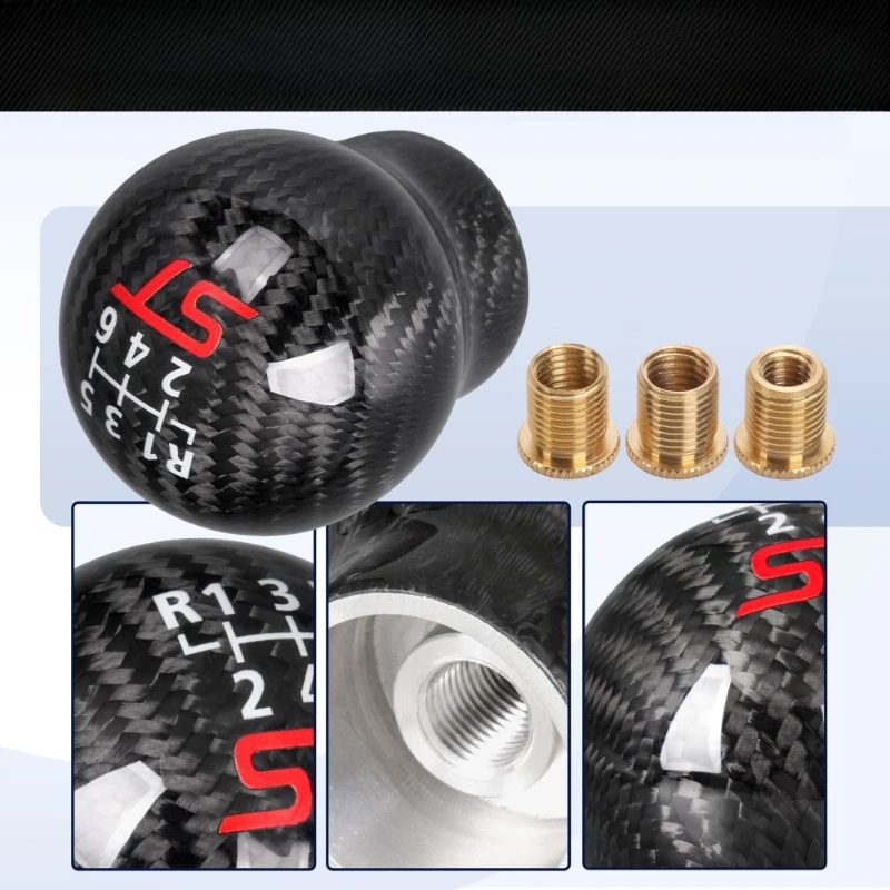 

Custom Gear Shift Knob for Focus/Fiesta - RS Carbon Fiber, ST6 Speed, Car Mod Part