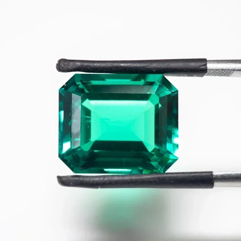 

NEW Lab Grown Columbia Emeralds Size 10x12mm Hydrothermal Hand Emerald Cut With Cracks Inclusions Inside Selectable AGL Certific