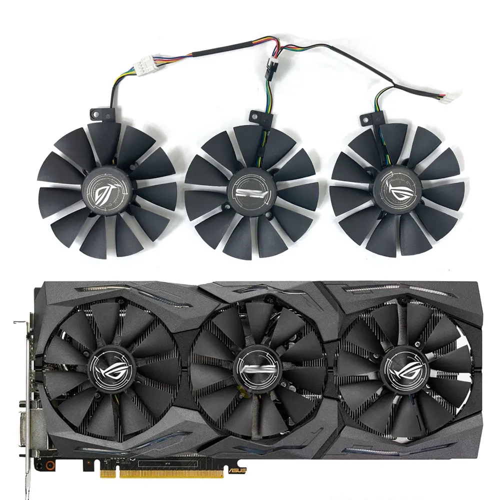 

87mm T129215SU PLD09210S12M Cooler Fan For ASUS STRIX GTX980TI 1060 1070 1070Ti 1080Ti RX480/580 R9 390X Gaming