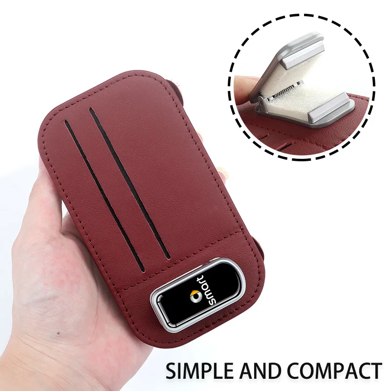 Leather Car Sun Visor Card Glasses Holder Storage Organizer For Smart 452 454 Roadster Coupe Crossblade Cabrio City-Coupe