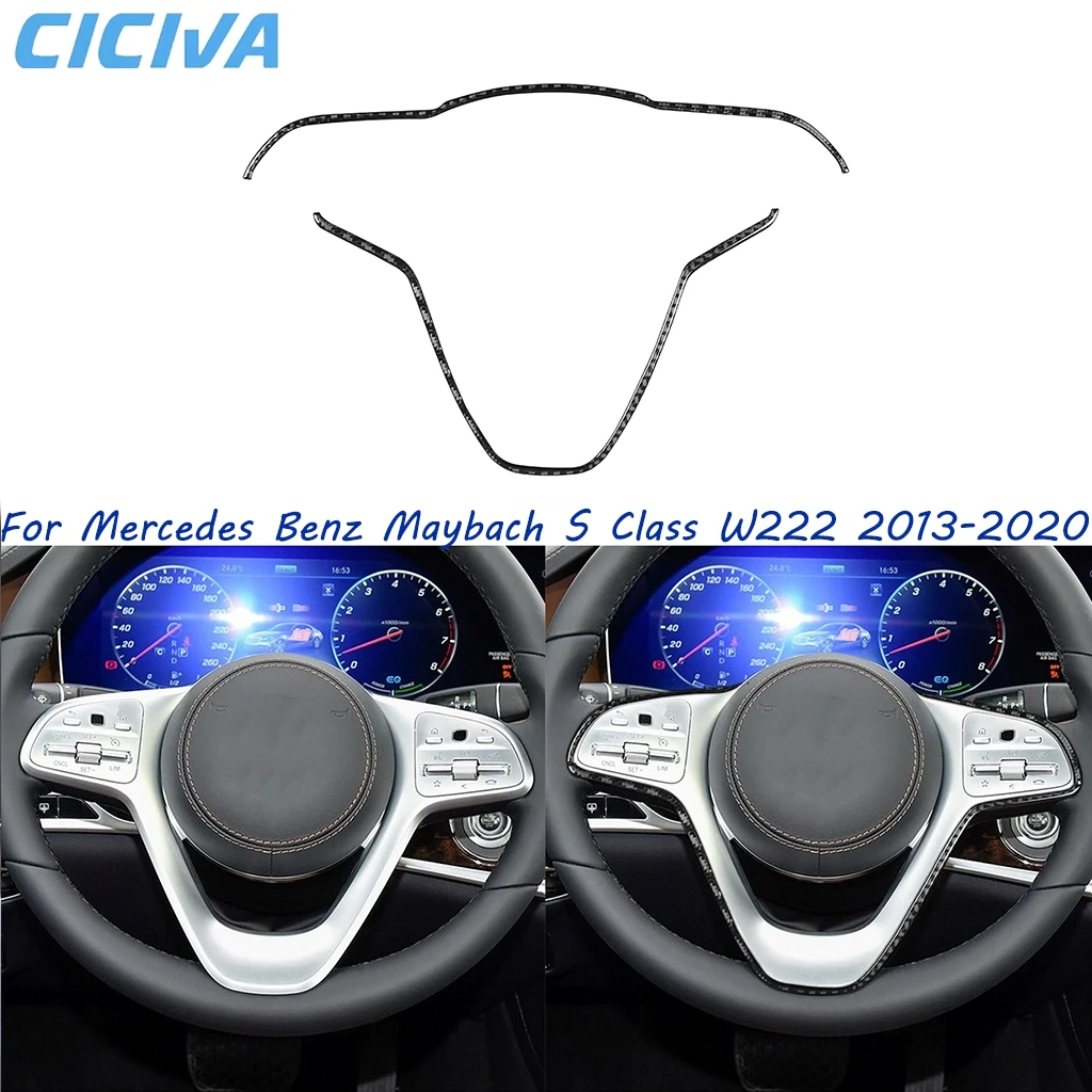 

For Mercedes Benz Maybach S Class W222 2013-2020 Driver Wheel Decorative Strip Carbon Fiber Interior Car Accessories Sticker