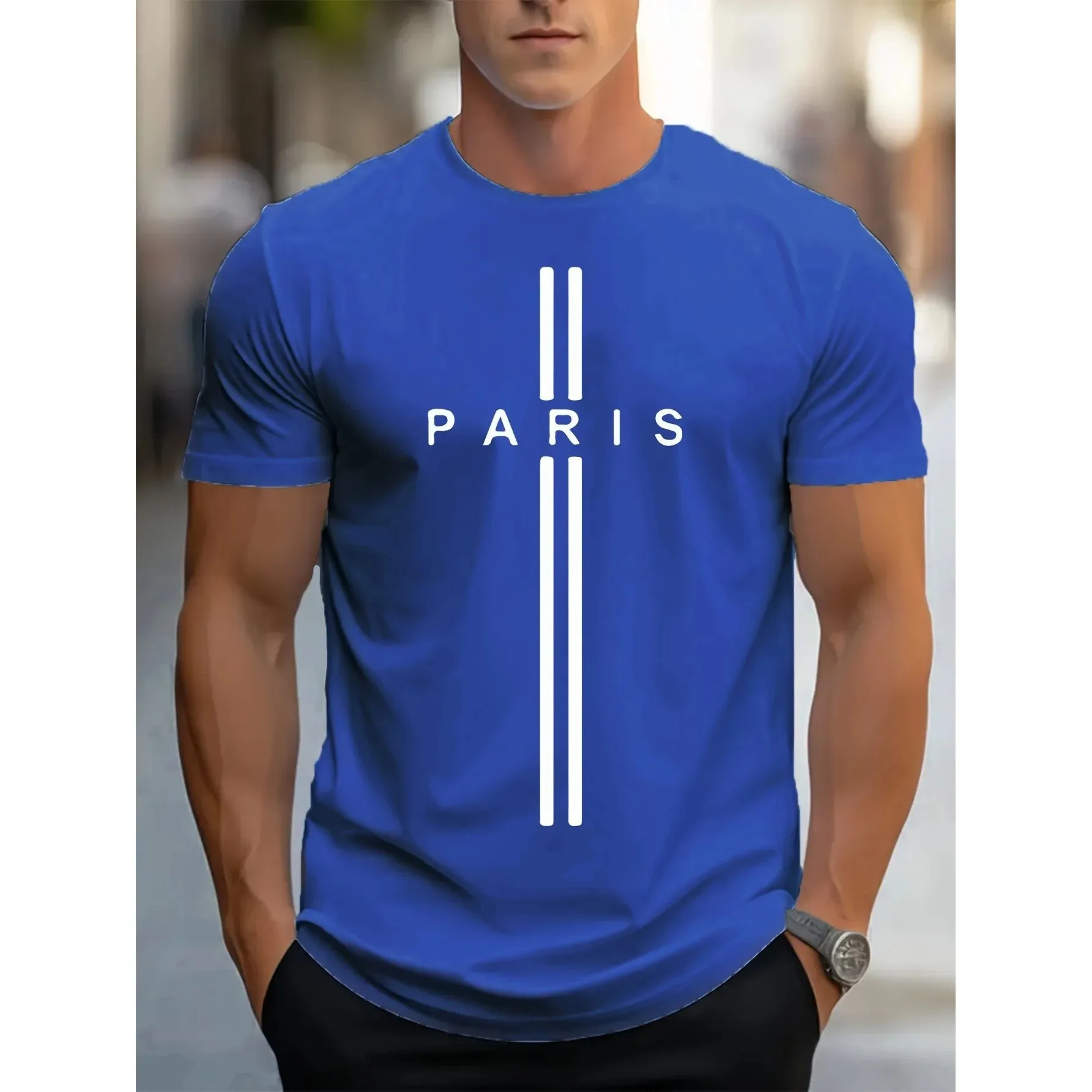 

Мужская летняя свободная посадка из 00% чистого хлопка большого размера Paris Cleanfit irt из искусственной кожи, легкий уход, недеформируемый 3D-эффект