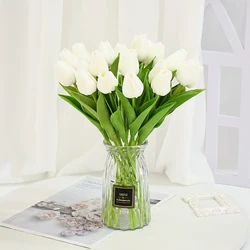 5/10Pcs Artificial Flower Tulip PU Simulation Tulip Bouquet Wedding Bridal Shower Party Home Decoration Real Touch Fake Flower