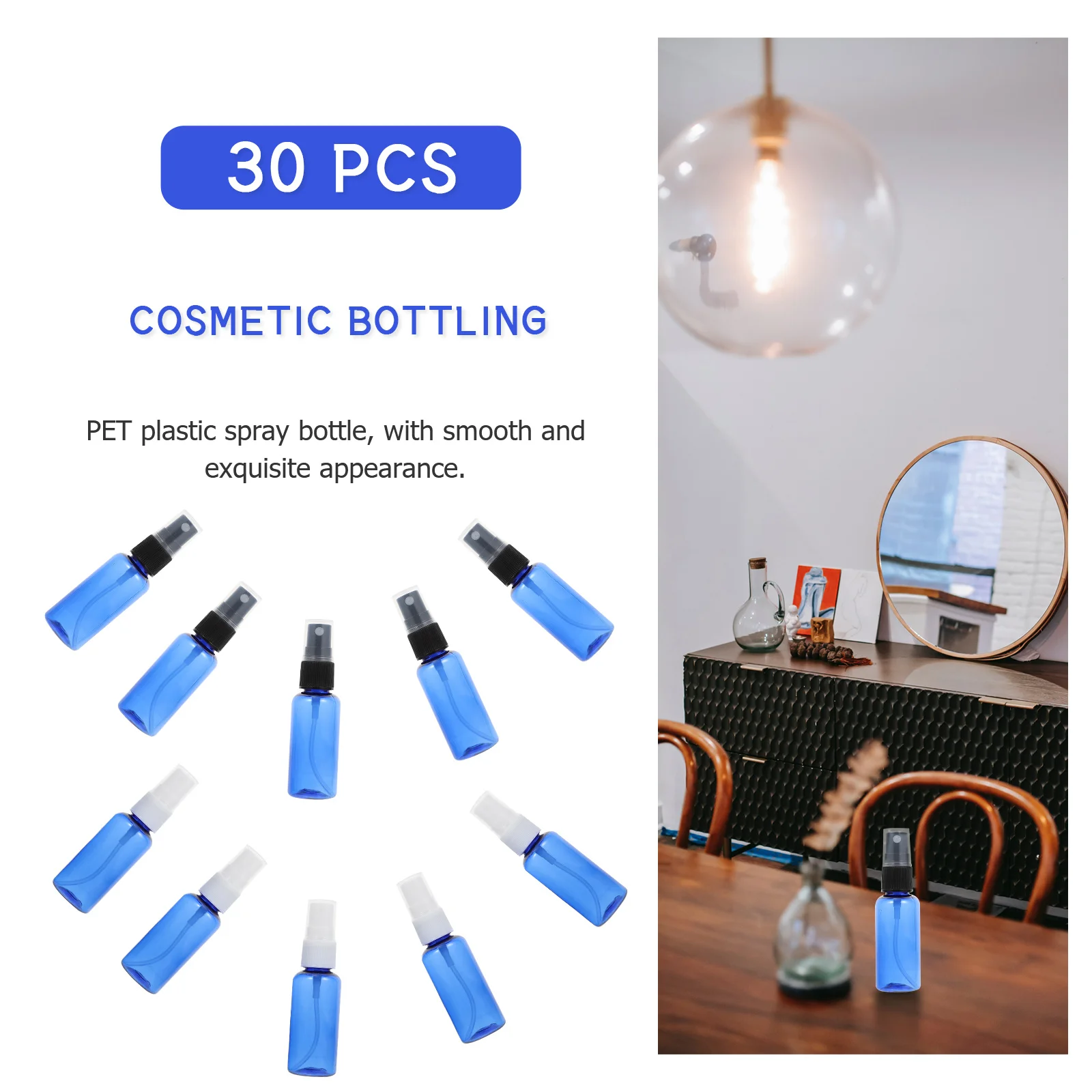 

30Pcs Small Lightweight Pet Travel Bottles Assorted Color Refillable Containers for Outdoor Activities