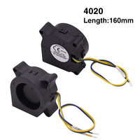 Original 3D Printer 4020 Blower Axis Cooling Hotend Ball Fan 24V Cooling Turbo Fan Brushless 2Pin For Extruder DC Cooler Fan