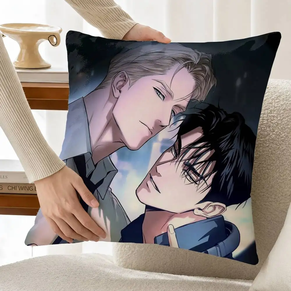 Manhwa FlashLight Yujin Aaron Customizable Square Cushion Cover Double Sided Print Pillow Case