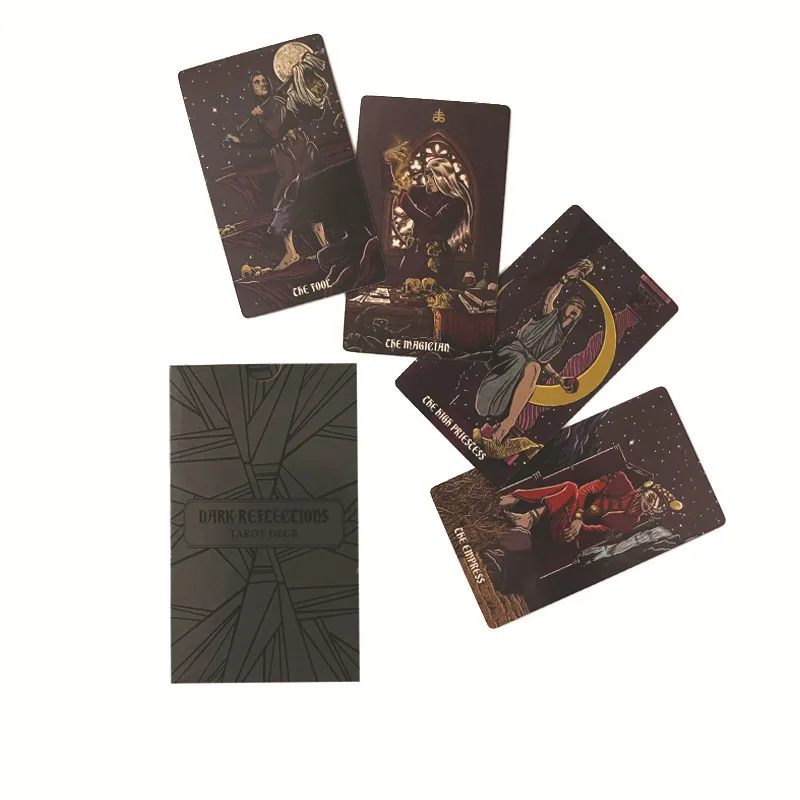 NEW 12x7CM Dark Reflections  Divination Tarot Deck with Guide Book on this journey is Shadow work To make this an exciting