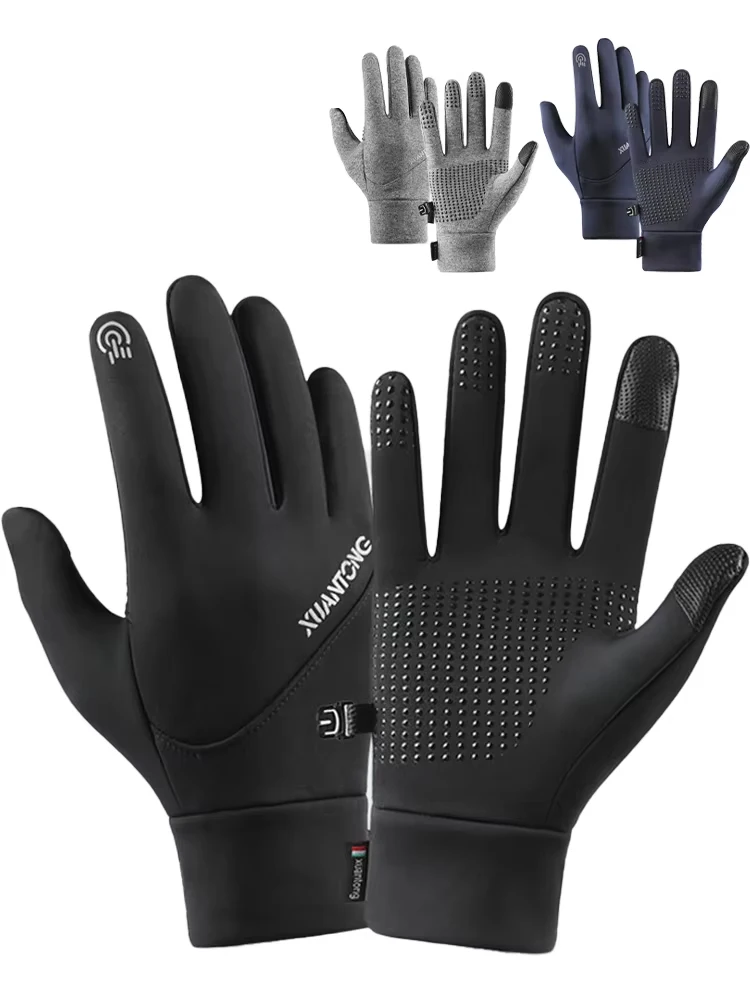 AliExpress Ski Gloves Women Men Waterproof Non-slip Cycling Running Mittens Sports Windproof Thermal Fleece Snowboard Snow Skiing Gloves