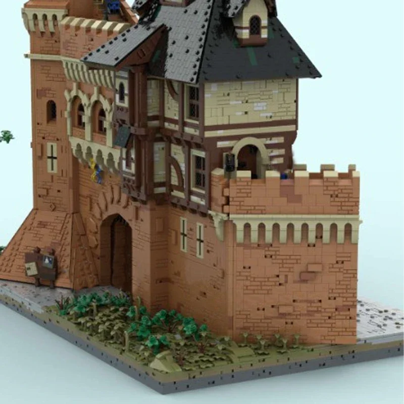 16164 ชิ้น MOC DIY ชุดตัวต่อแบบประกอบเองเพื่อการศึกษา - ประตูเมือง, ของเล่นปราสาทเสริมสร้างทักษะและความสนุกสำหรับเป็นของขวัญวันเกิด