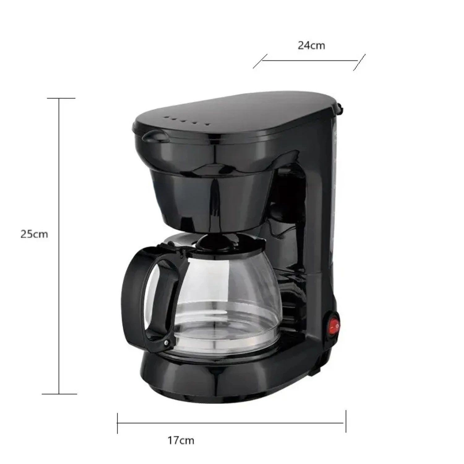 NEW Stylish Black Coffee Maker Machine for Home or Office Use - With Keep Warm Glass Carafe and Easy One Button Operation to Bre