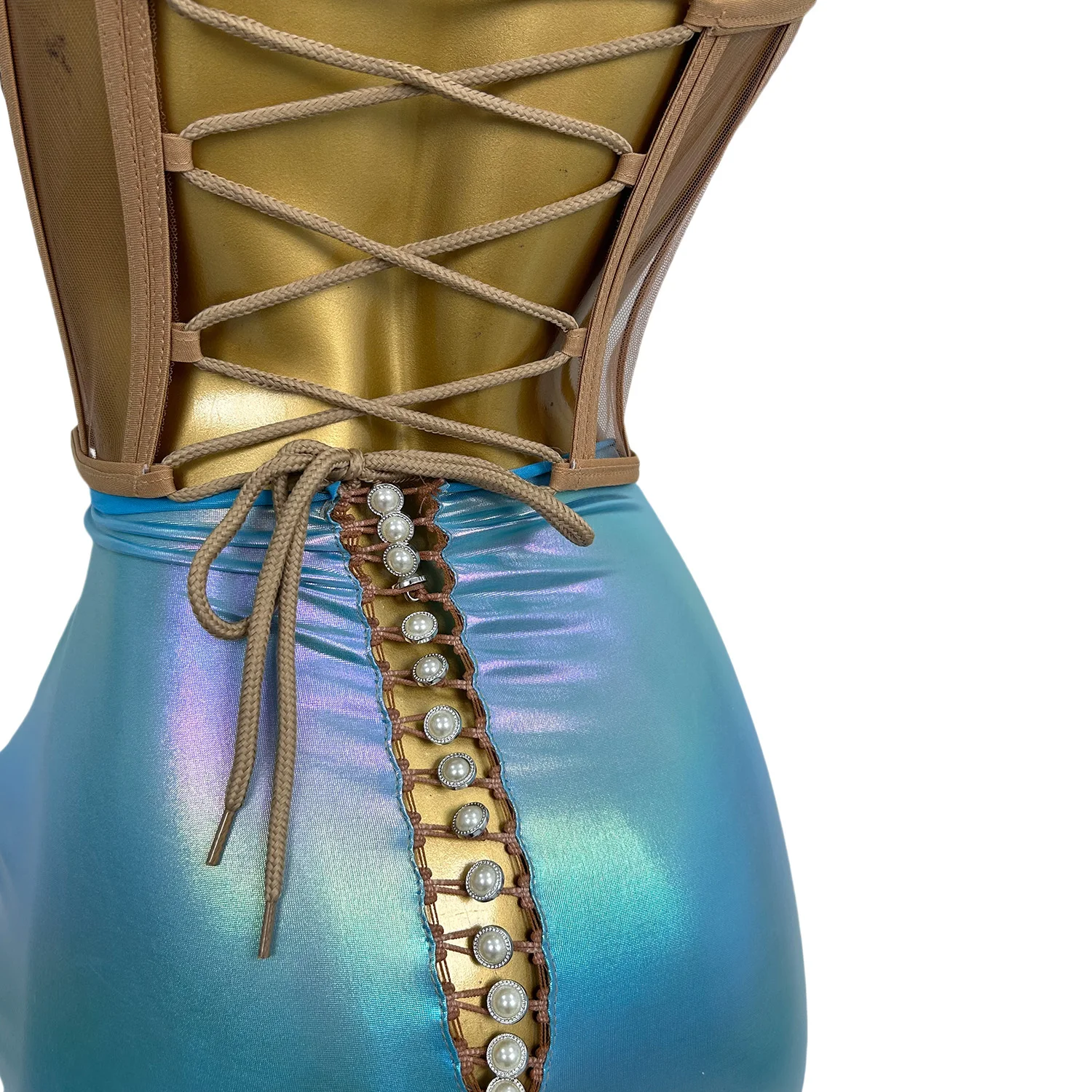 Vestido de Festa Longo Azul Luxuoso Sem Alças para Mulheres, Vestido de Gala para Ocasiões Especiais Dianti