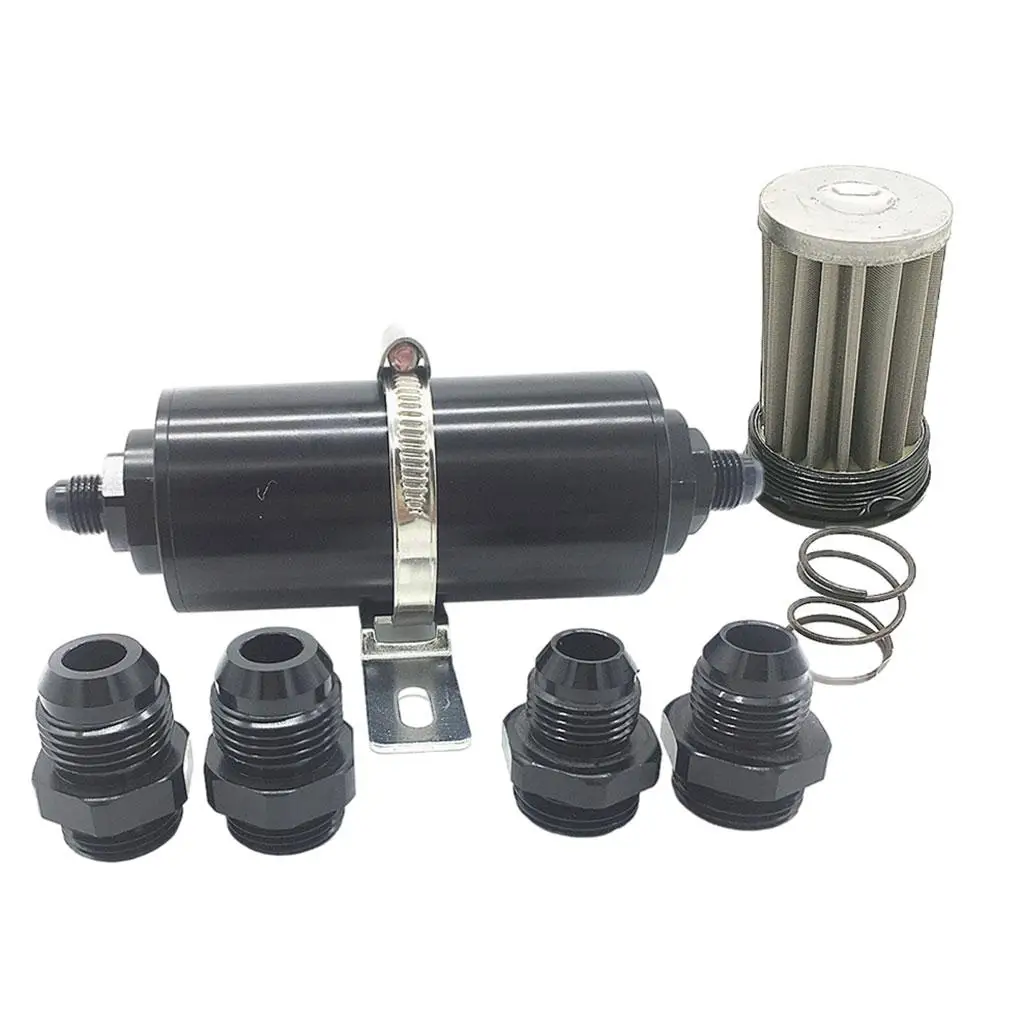 קו רכב 6 an8 an8 נירוסטה לניקוי ערכת מסנן מנקה ערכת מסנן שחור