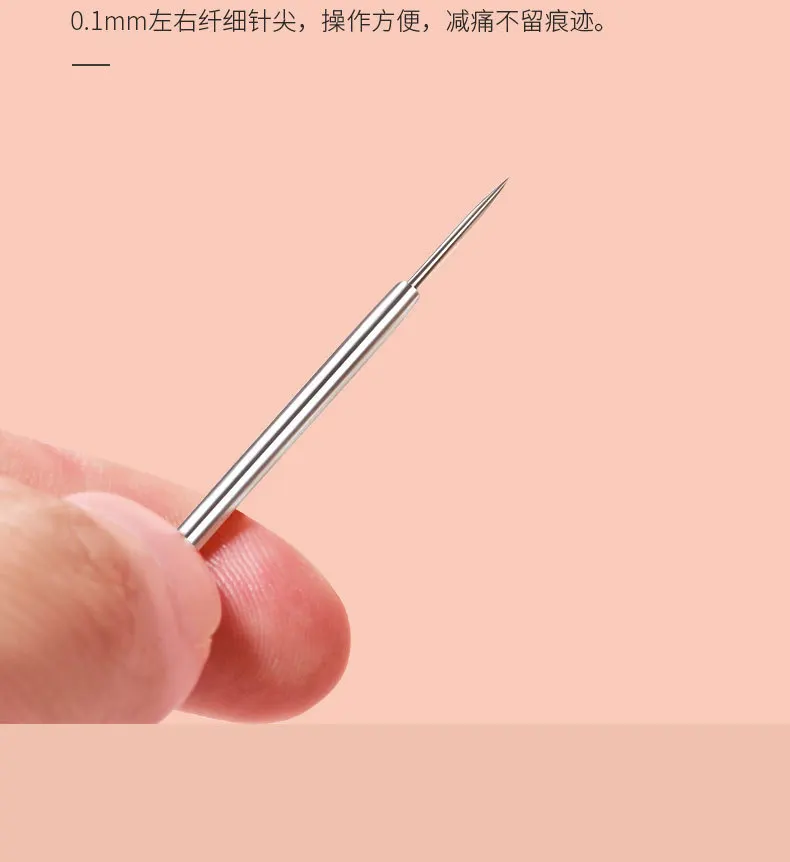 1/2 قطعة البثرة Comedone حب الشباب بثرة العيب النازع مزيل الفولاذ المقاوم للصدأ الإبر إزالة أداة الوجه العناية بالبشرة المسام الأنظف