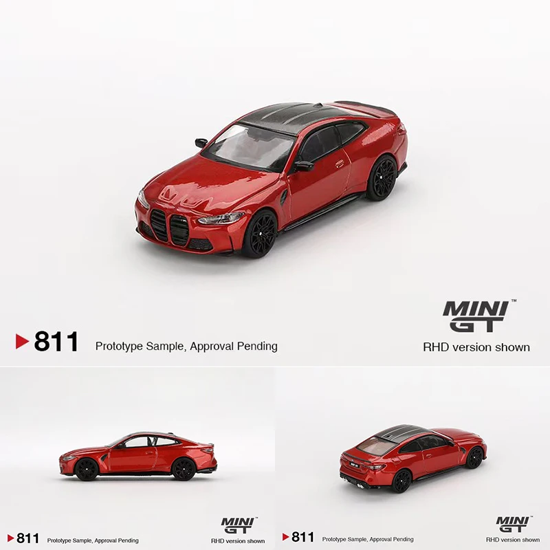 مجموعة ألعاب طراز MINIGT-Diecast ، ألعاب منافسة برتقالية ، 1:64 م 4 ، G82 Amkir ، MINIGT