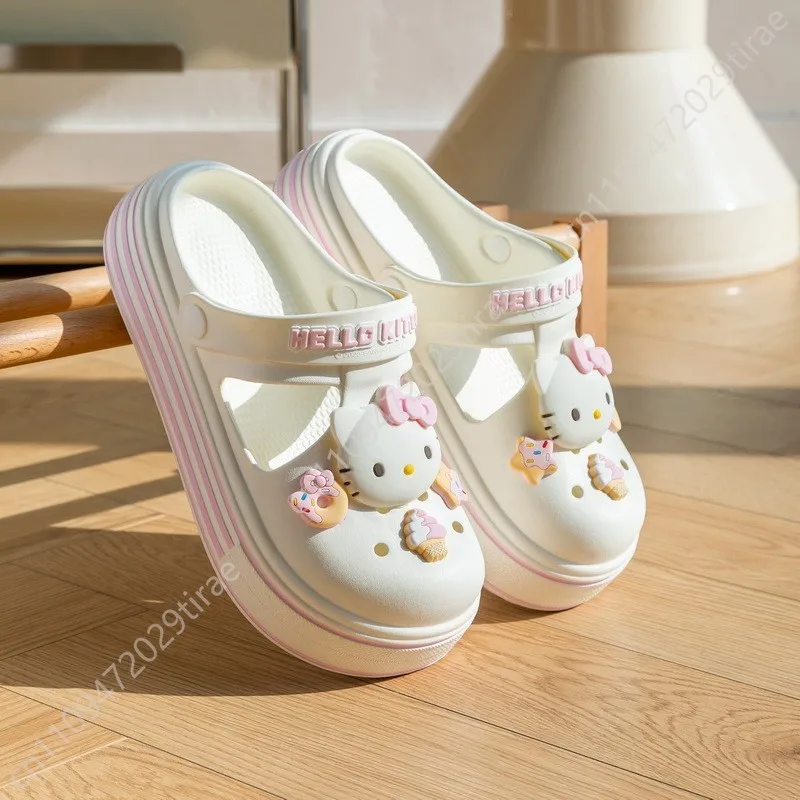 Sanrio Slippers Home Slippers Hello Kitty Kuromi My Melody Cinnamoroll Pompompurin Men Women Beach Pool Sandals Summer Slipper view 6
