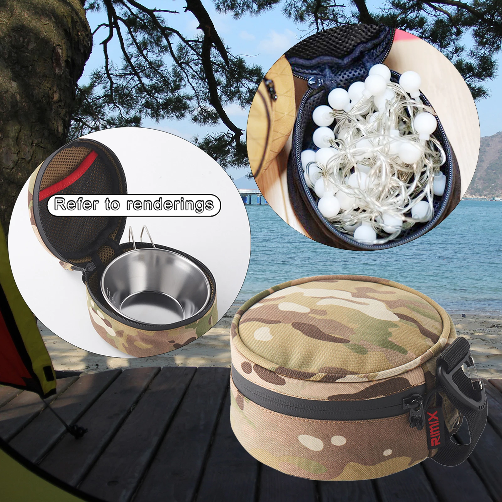 

Sac de rangement extérieur Cuisine Sac de batterie de cuisine Grande