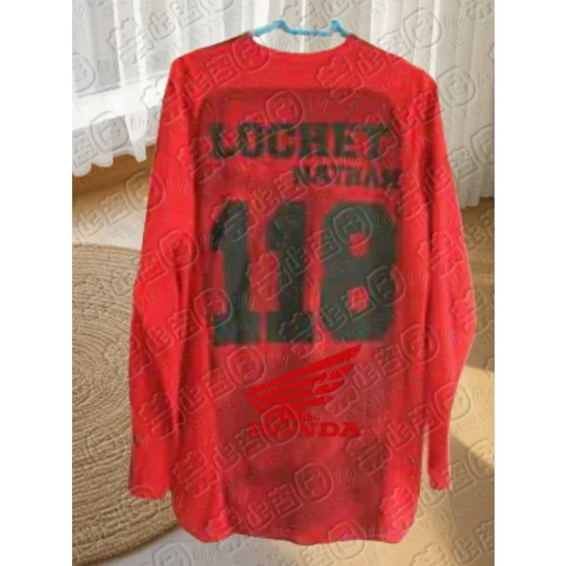 هوندا دراجة نارية الصيف تي شيرت سباق الرجال تنفس طويلة الأكمام جبل الإنحدار دراجة الملابس الطرق الوعرة موتوكروس جيرسي