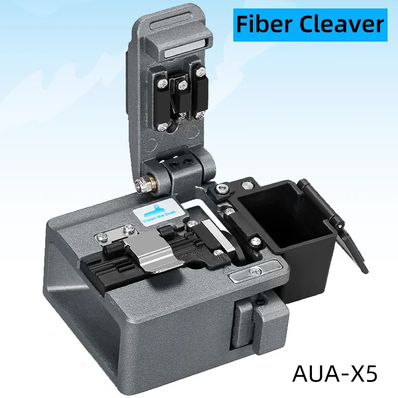 

COMPTYCO AUA-X5 Optical Fiber Cleaver FTTH High Precision Cutting Tool Fiber Optic Cable Cutting Knife 16 Surface Blade