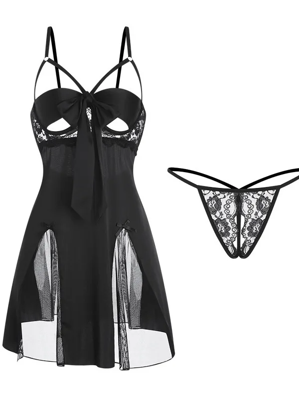 Avec dos nu, Allure Sexy, anneaux en acier, nœud papillon, bretelles, vêtements d'extérieur, robe d'été élégante et douce pour filles, vêtements tendance CVW4