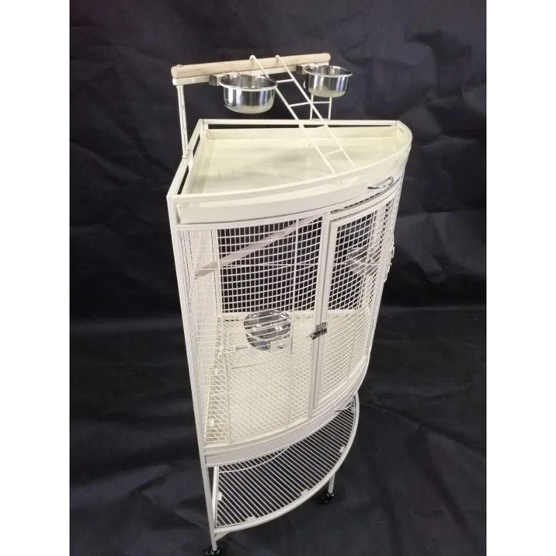 Metal Corner Bird Cage Parrot Pop Flower Black Right Angle Gray Cage Tiger Skin Monk Xuanfeng Starling Villa - Image 6