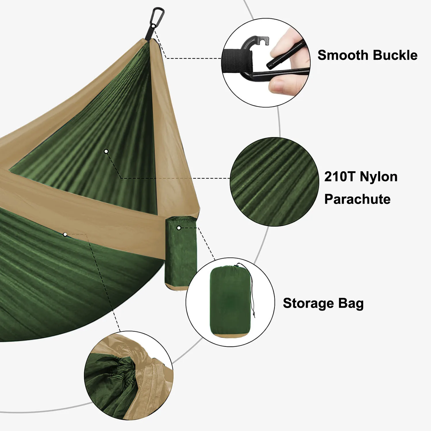 Camping hammocks with double and single portable hammocks with straps lightweight nylon parachute hammocks suitable for outdoor