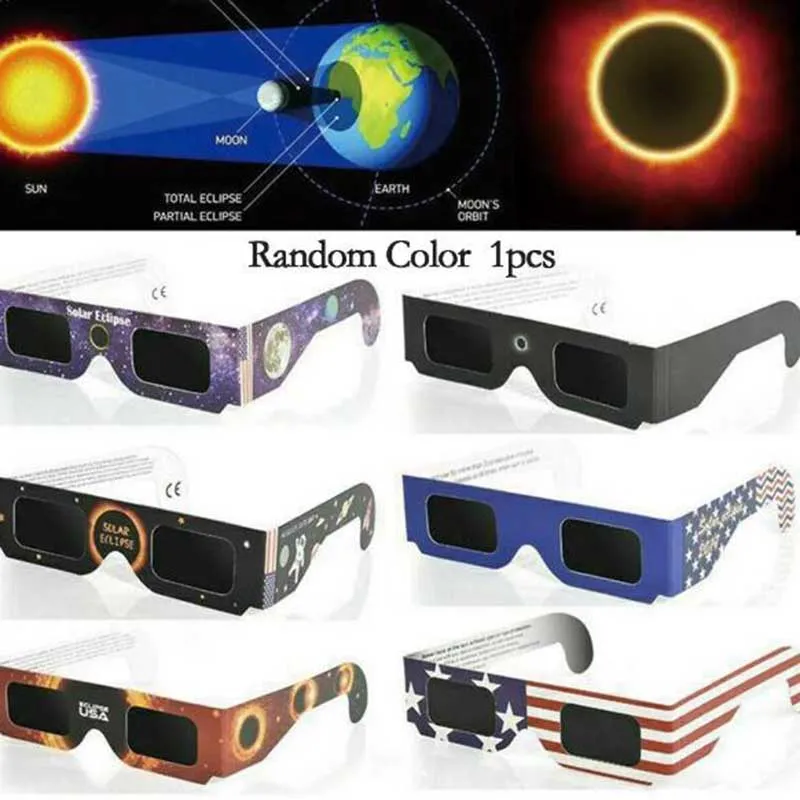 10Pcs Solar Eclipse Glasses for Unisex Safety Shade Direct View Of The Sun - Protects Eyes From Harmful Rays During Party Favors