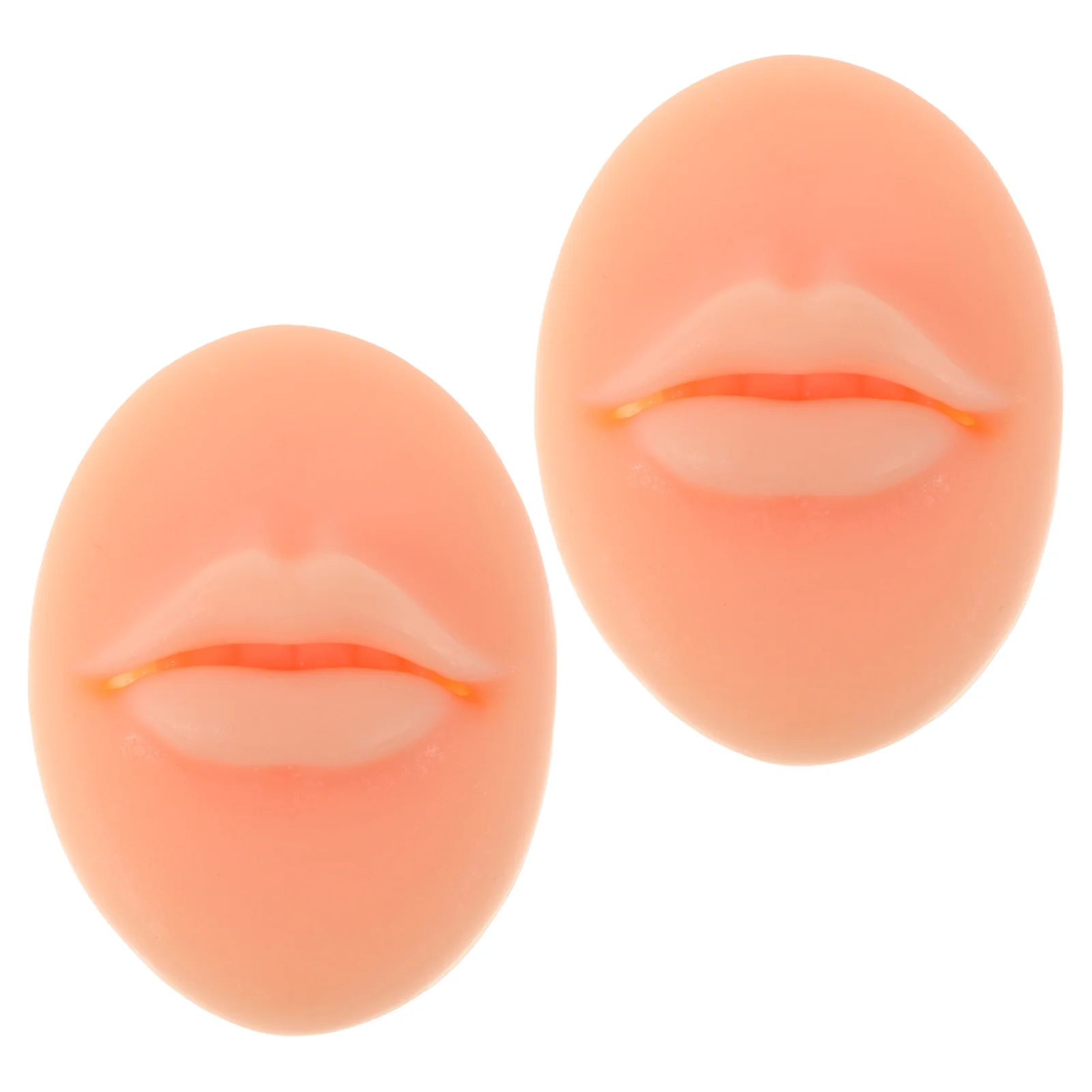 2 قطعة سيليكون ممارسة الشفاه واقعية الشفاه الوشم العرض المحمولة ماكياج التدريب الاصطناعي وهمية كبيرة الشفاه الوشم العرض