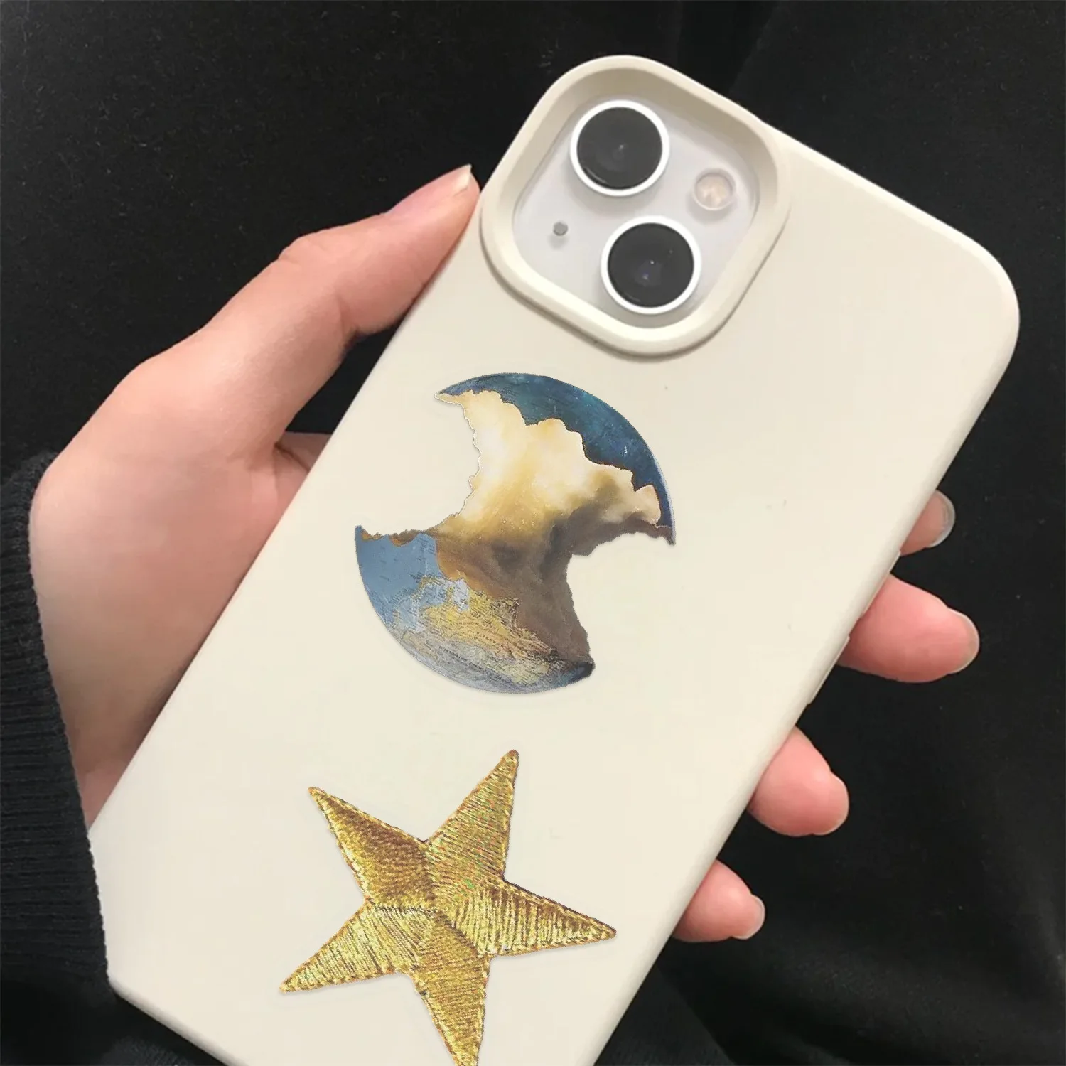 50 조각 투명 애완 동물 공간 스티커 팩 방수 장식 기타 노트북 편지지 보상 스티커