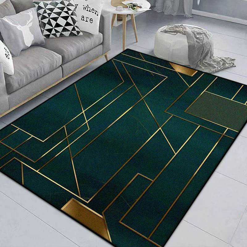 

Modern Geometric Carpet Living Room Home Luxury Nordic Decor Home Bedside Machine washable Mat antiskid Bedroom Rug Gaming Room