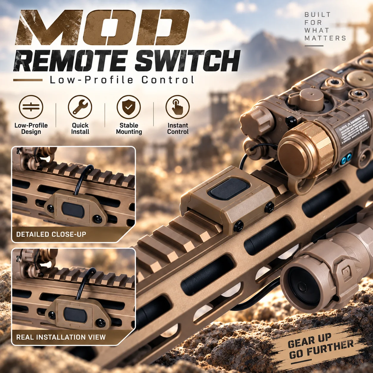 Tactical MOD Wire Pressure Switch Picatinny M-LOK 2.5mm Crane SF TYPE-C Plug Remote Control for USB-C Flashlight Tail Cap Gear