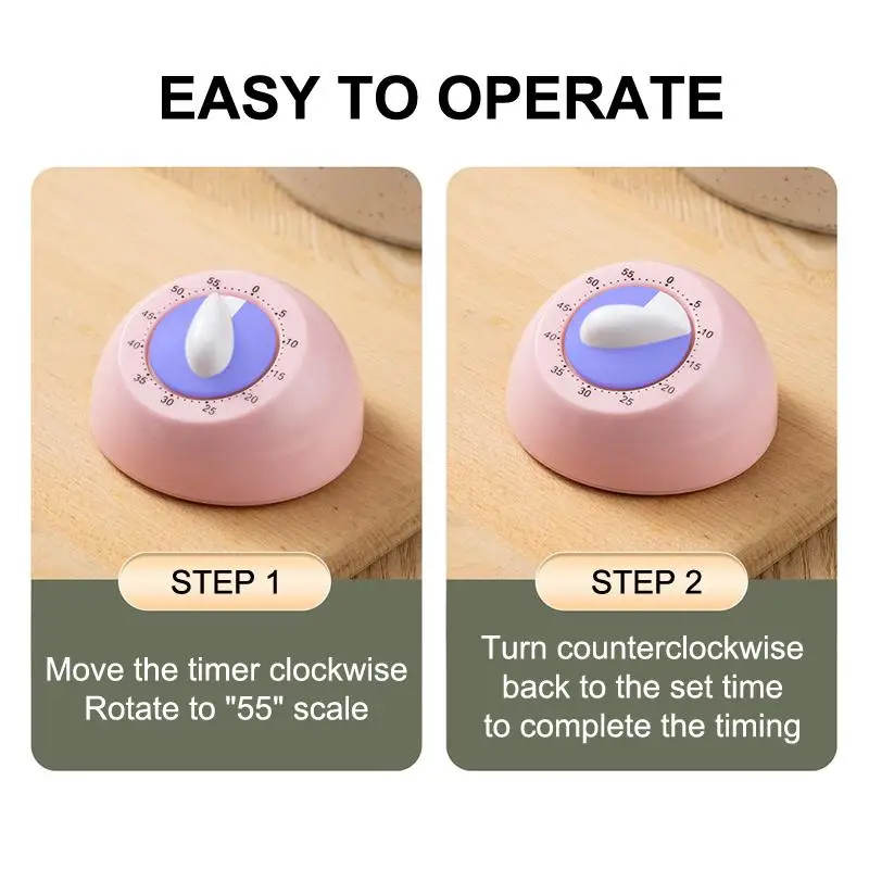 ~Mechanical Kitchen Timer With Loud Alarm And Battery Free Design Perfect For Home Cooking Baking And Study Time Management