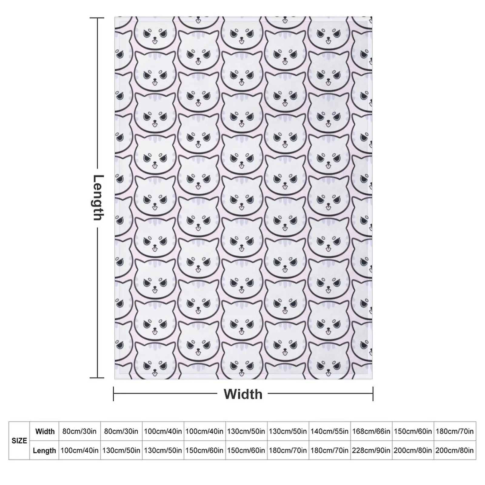 Grumpy Monday Kitty Nikury Throw Blanket couch cozy soft plush fuzzy picnic outdoor blanket