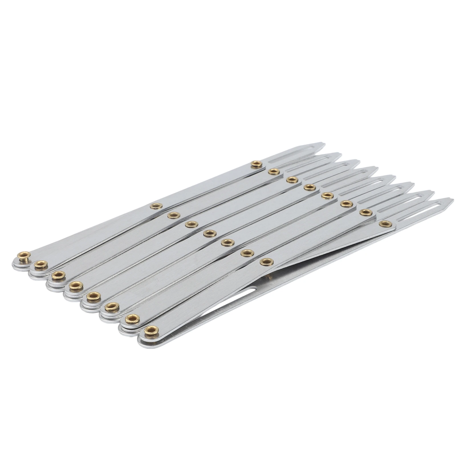 Silver Aluminum Retractable Sewing Gauge Adjustable Ruler For Equidistant Buttonhole Spacing Pleats Marking Craft Device