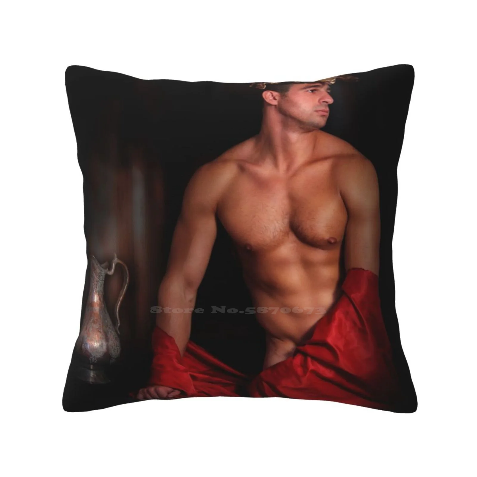 Back In Time Pillowslip Pillowcase Male Figure Sexy Black And White Erotic Male Photos Men Muscle Man Statue Nudity Bodybuilder