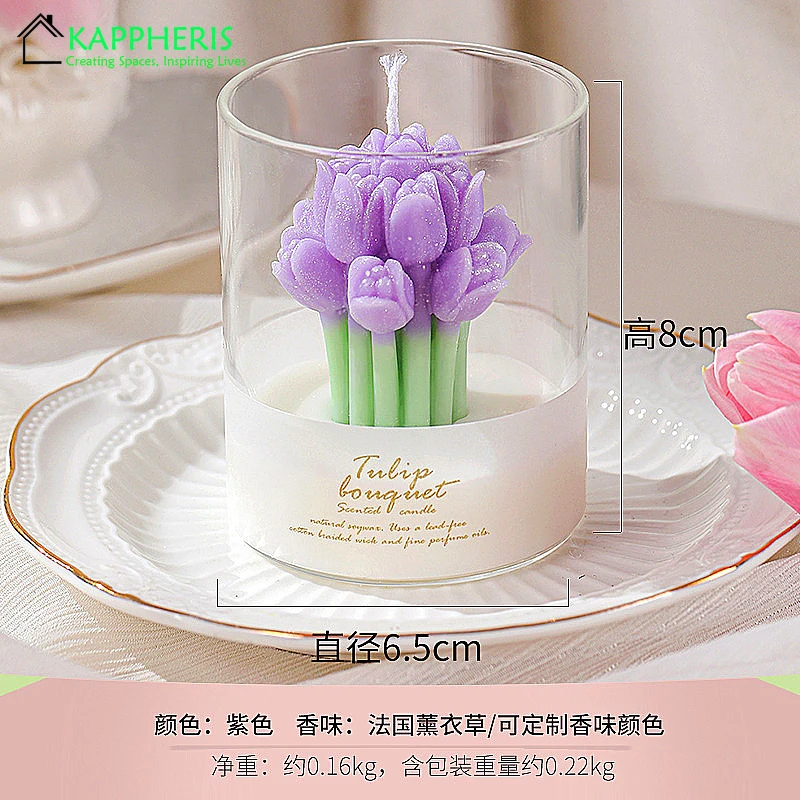 Guest Gift Candles 3D Rose Bouquet Aromatic Decorative Candles Personalized Candles In Jars Gifts Sets Home Decors