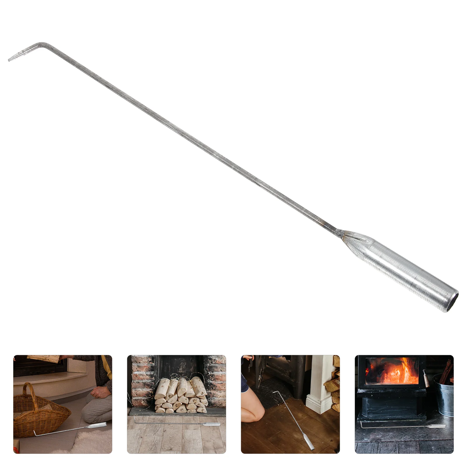 Coal Hook Fireplace Poker Handheld Outdoor Pit Accessories Long Handle Camping Iron Tool Multi-function
